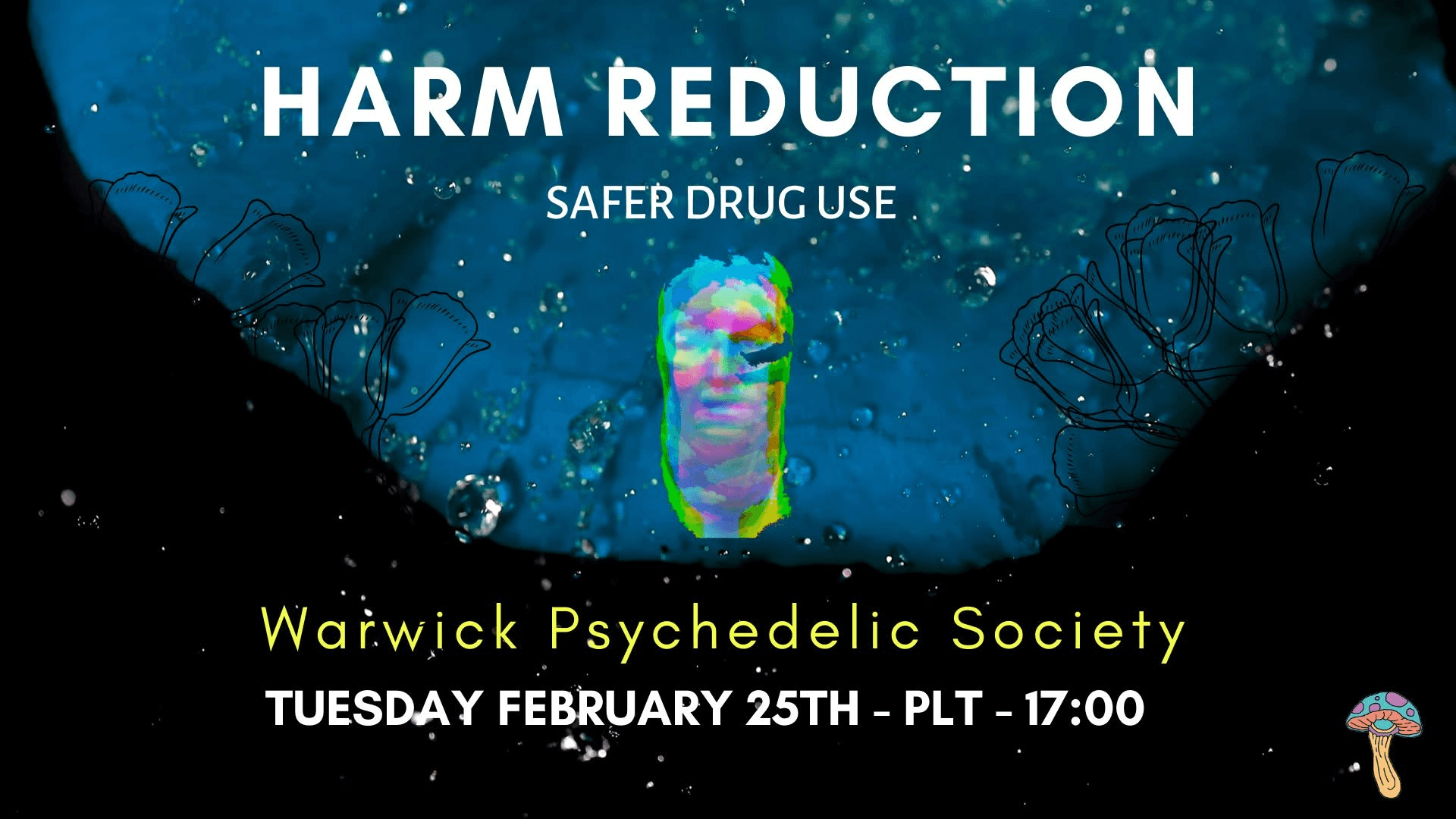 Harm Reduction: Safer Drug Use event artwork