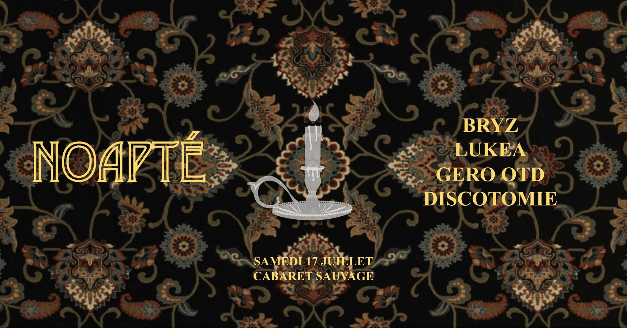 Noapté opening event flyer