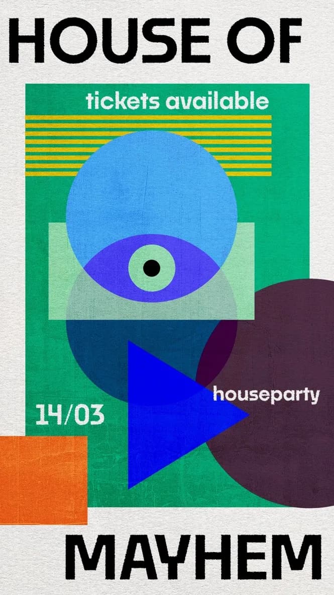 House of Mayhem party flyer