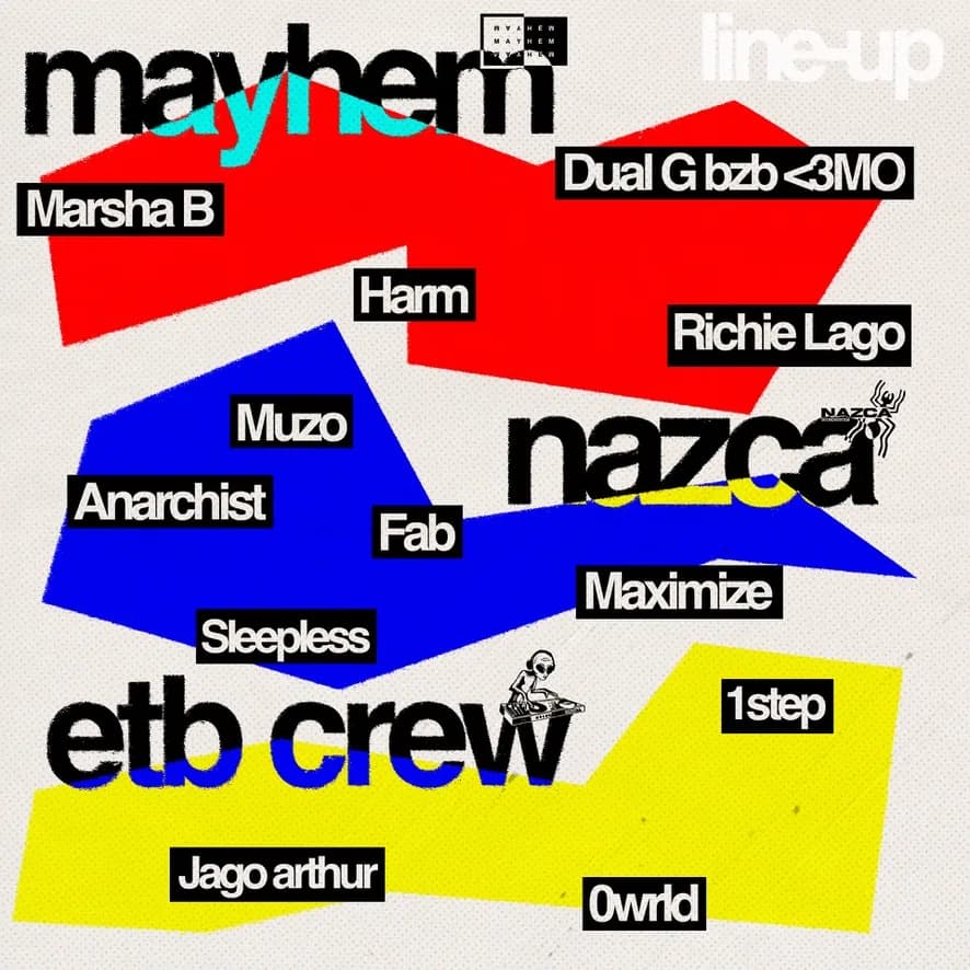Mayhem, ETB and Nazca artist lineup