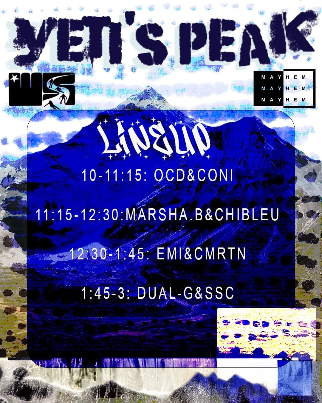 Yeti's Peak Mayhem and Snow B2B lineup