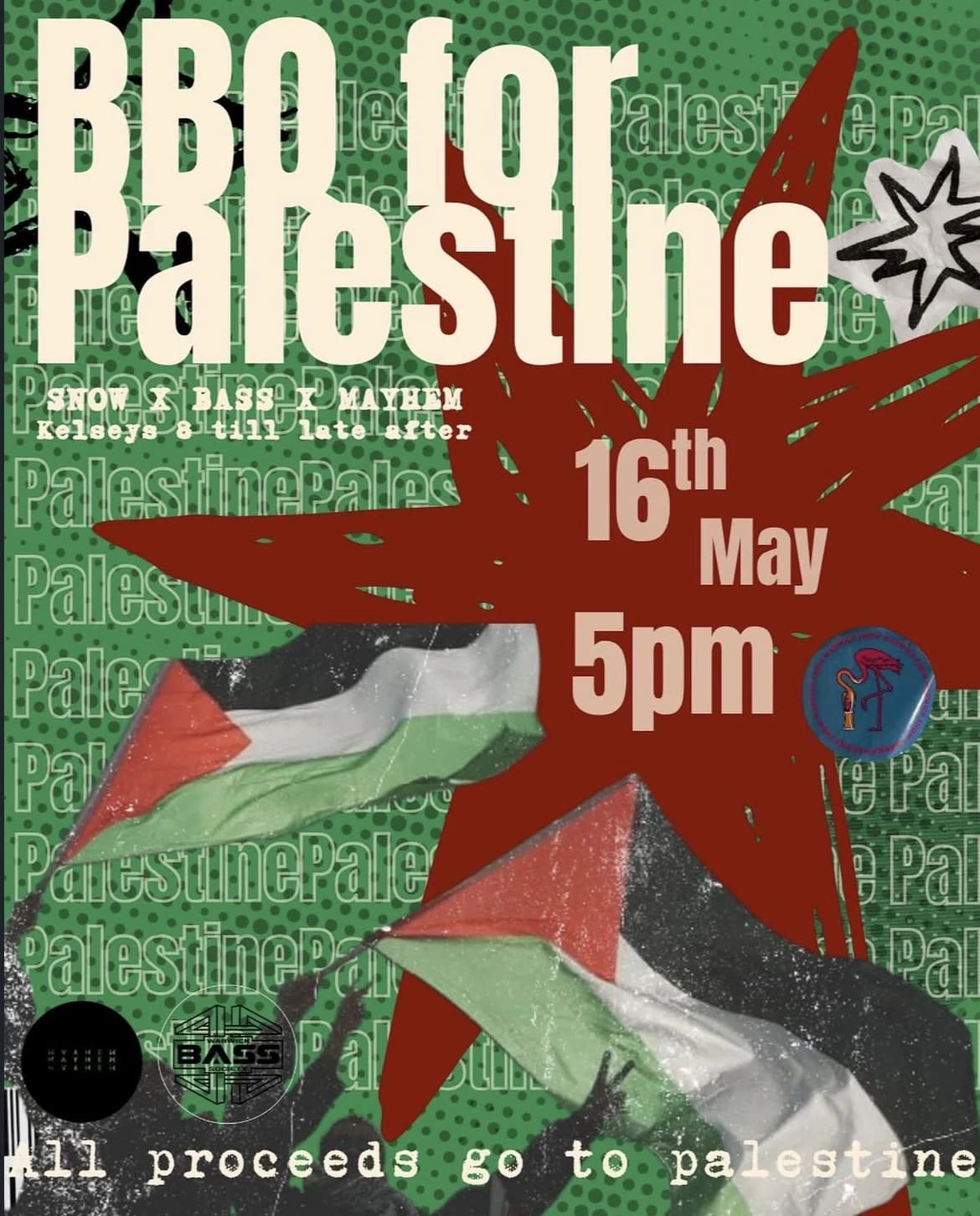 BBQ for Palestine 3.0 fundraiser flyer