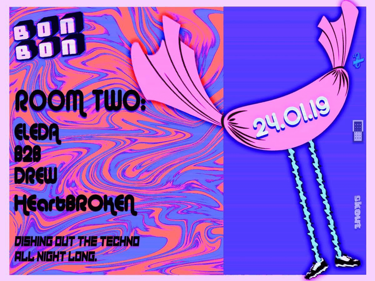 BonBon Launch Party Room Two lineup artwork