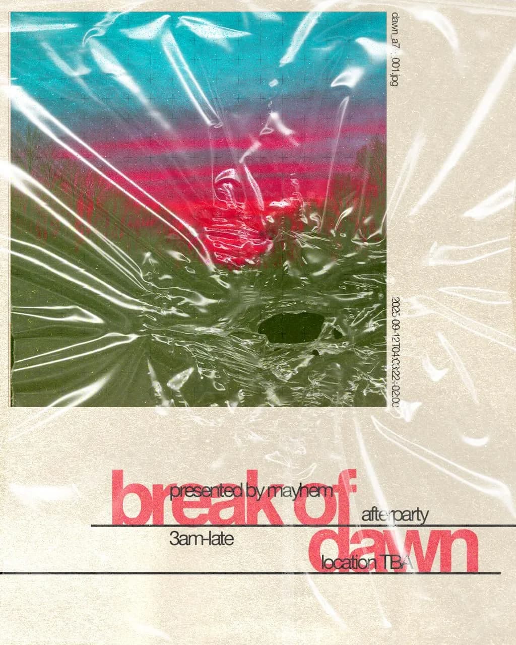 Break of Dawn afterparty flyer