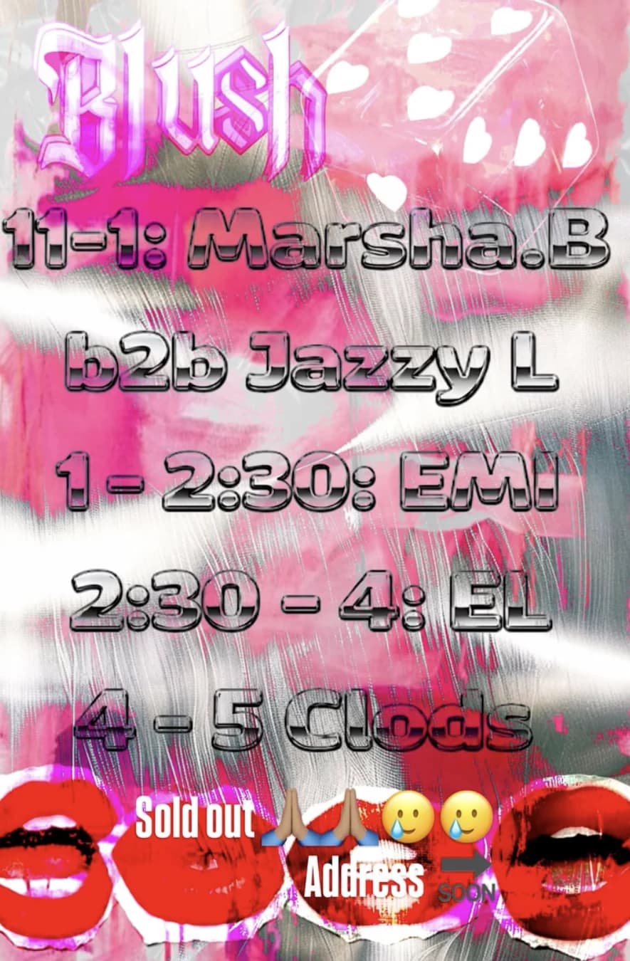 BLUSH all-female running order